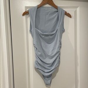 Abercrombie & fitch Light Blue Ruched Bodysuit medium